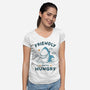 Friendly Until Hungry-Womens-V-Neck-Tee-XYZ Studio