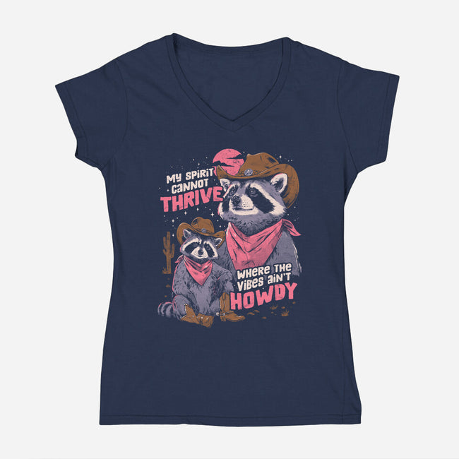 Howdy Vibes-Womens-V-Neck-Tee-eduely