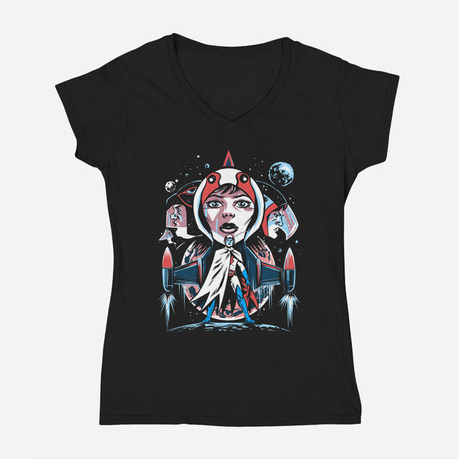 The Warriors Of The Planets-Womens-V-Neck-Tee-zascanauta