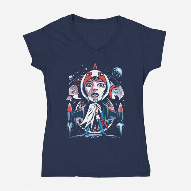 The Warriors Of The Planets-Womens-V-Neck-Tee-zascanauta