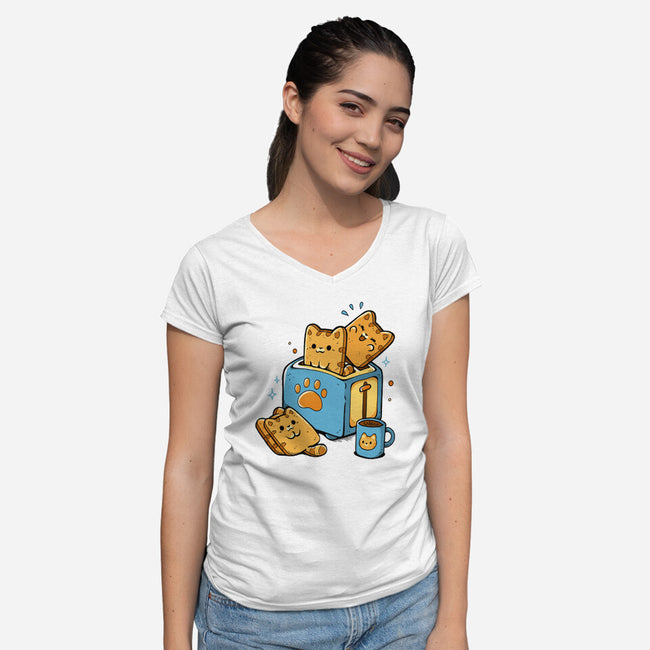 Kittoast-Womens-V-Neck-Tee-Vallina84