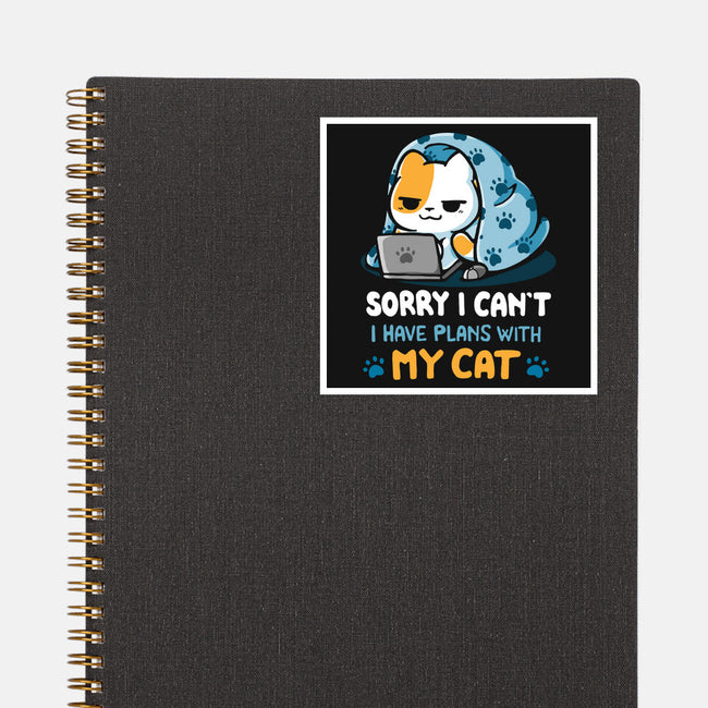 I Have Plans With My Cat-None-Glossy-Sticker-Vallina84