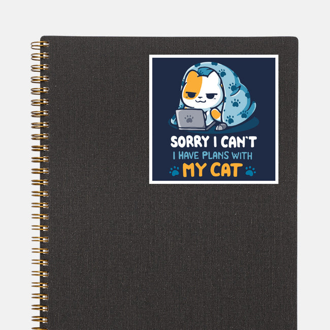 I Have Plans With My Cat-None-Glossy-Sticker-Vallina84