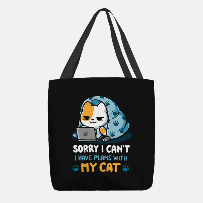 I Have Plans With My Cat-None-Basic Tote-Bag-Vallina84