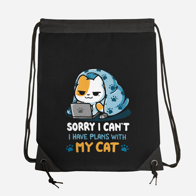 I Have Plans With My Cat-None-Drawstring-Bag-Vallina84