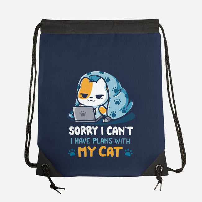 I Have Plans With My Cat-None-Drawstring-Bag-Vallina84