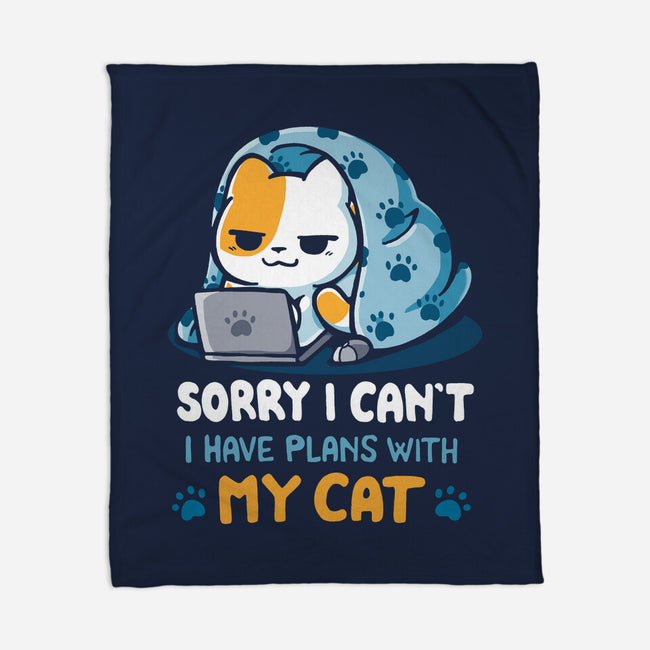 I Have Plans With My Cat-None-Fleece-Blanket-Vallina84