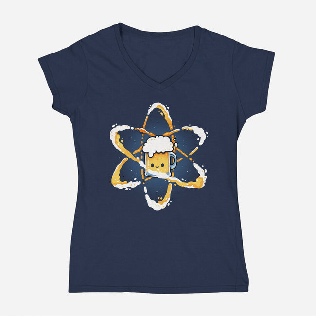 Atomic Beer-Womens-V-Neck-Tee-Vallina84