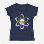 Atomic Beer-Womens-V-Neck-Tee-Vallina84