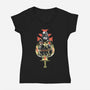 The Jones Crusade-Womens-V-Neck-Tee-zascanauta