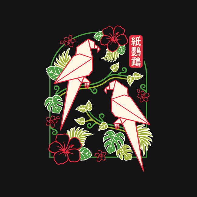 Origami Parrot-Unisex-Crew Neck-Sweatshirt-NemiMakeit