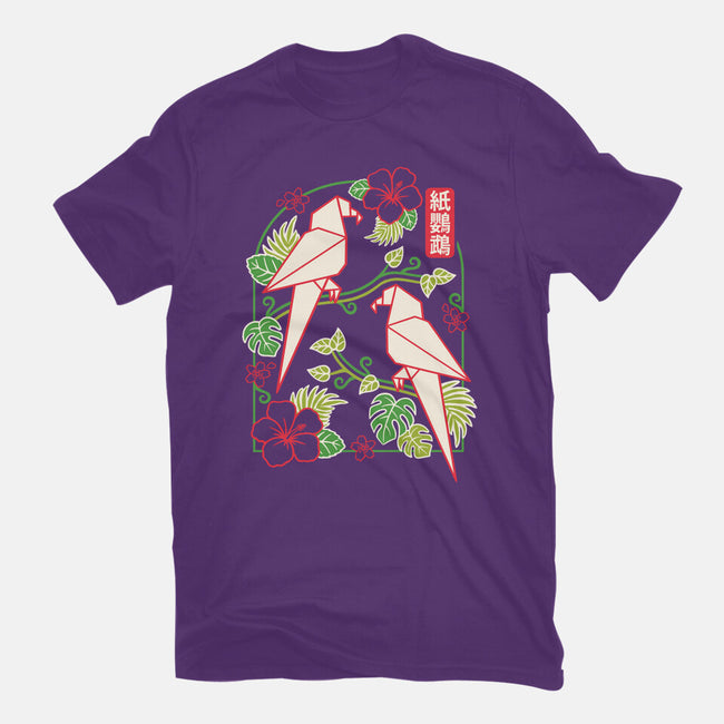 Origami Parrot-Mens-Basic-Tee-NemiMakeit