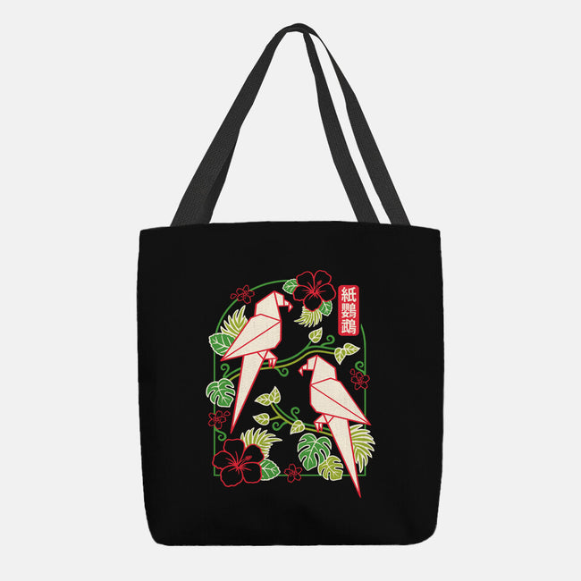 Origami Parrot-None-Basic Tote-Bag-NemiMakeit