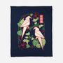 Origami Parrot-None-Fleece-Blanket-NemiMakeit