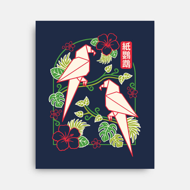 Origami Parrot-None-Stretched-Canvas-NemiMakeit