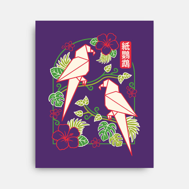 Origami Parrot-None-Stretched-Canvas-NemiMakeit