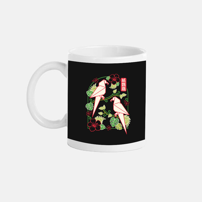 Origami Parrot-None-Mug-Drinkware-NemiMakeit