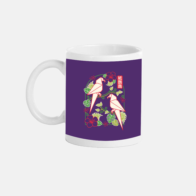 Origami Parrot-None-Mug-Drinkware-NemiMakeit