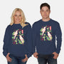Origami Parrot-Unisex-Crew Neck-Sweatshirt-NemiMakeit