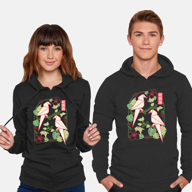 Origami Parrot-Unisex-Pullover-Sweatshirt-NemiMakeit