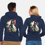 Origami Parrot-Unisex-Zip-Up-Sweatshirt-NemiMakeit
