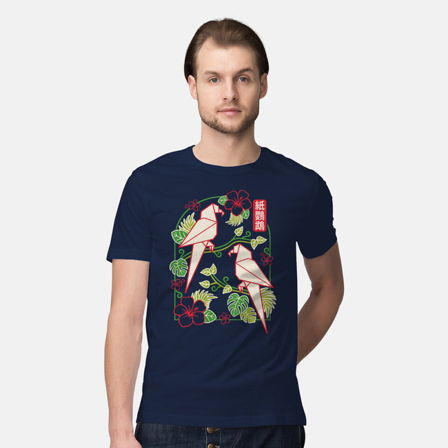 Origami Parrot-Mens-Premium-Tee-NemiMakeit