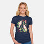 Origami Parrot-Womens-Fitted-Tee-NemiMakeit