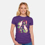 Origami Parrot-Womens-Fitted-Tee-NemiMakeit