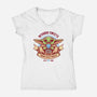 Blue Cookies Lover-Womens-V-Neck-Tee-Alundrart