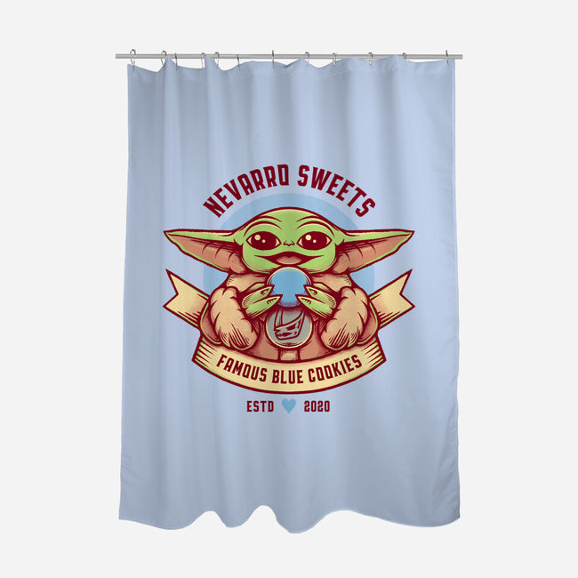Blue Cookies Lover-None-Polyester-Shower Curtain-Alundrart