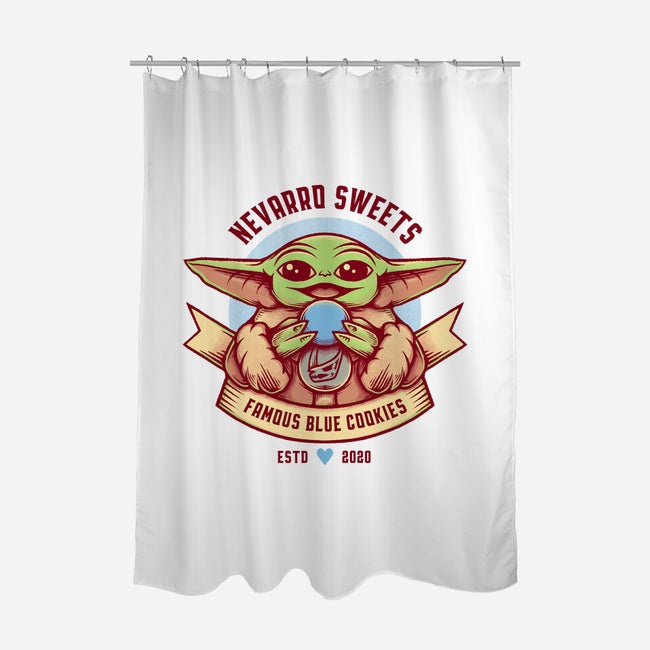 Blue Cookies Lover-None-Polyester-Shower Curtain-Alundrart