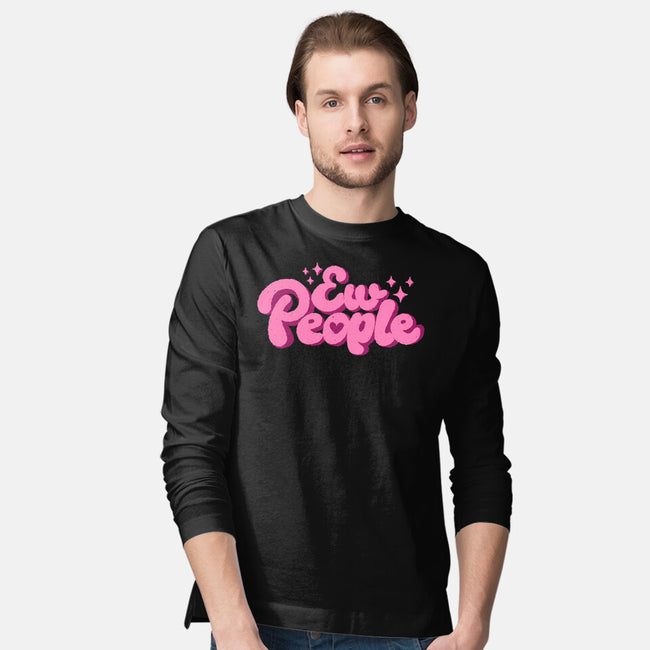 Ew People Pink-Mens-Long Sleeved-Tee-xMorfina