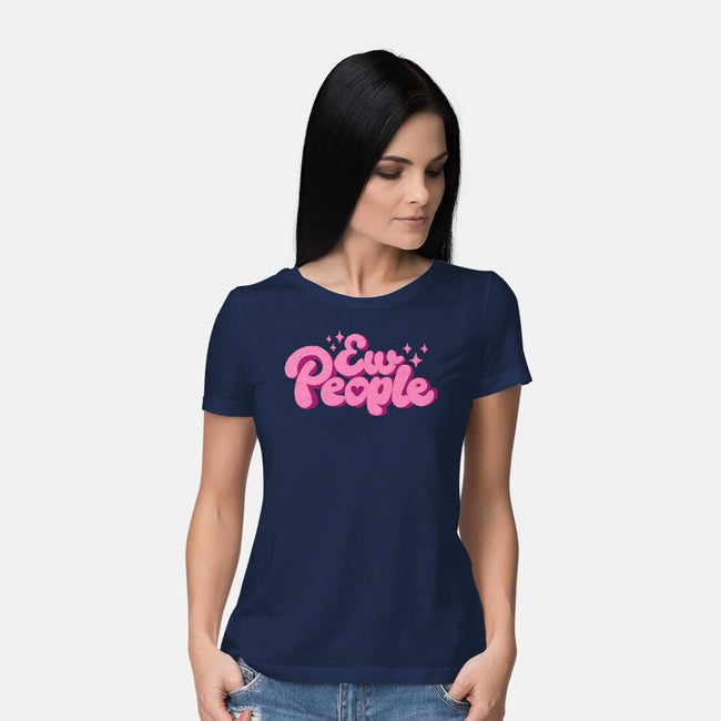 Ew People Pink-Womens-Basic-Tee-xMorfina