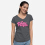 Ew People Pink-Womens-V-Neck-Tee-xMorfina