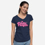 Ew People Pink-Womens-V-Neck-Tee-xMorfina