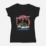 Strange Neighborhood-Womens-V-Neck-Tee-glitchygorilla