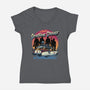 Strange Neighborhood-Womens-V-Neck-Tee-glitchygorilla
