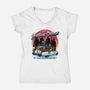 Strange Neighborhood-Womens-V-Neck-Tee-glitchygorilla
