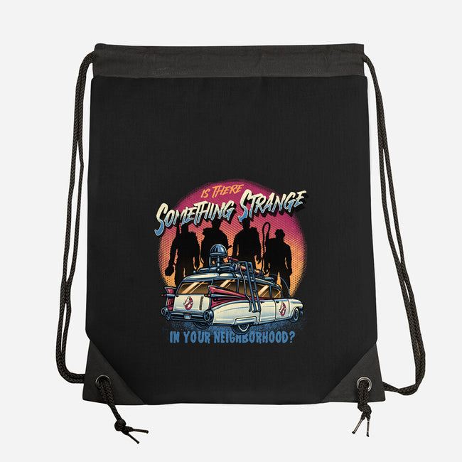 Strange Neighborhood-None-Drawstring-Bag-glitchygorilla