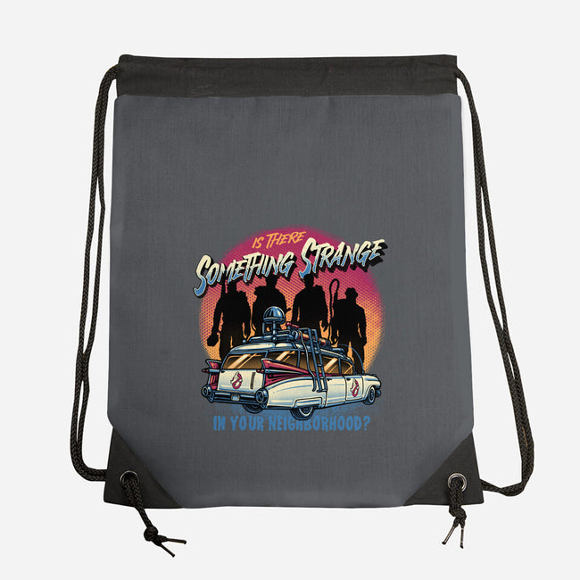 Strange Neighborhood-None-Drawstring-Bag-glitchygorilla
