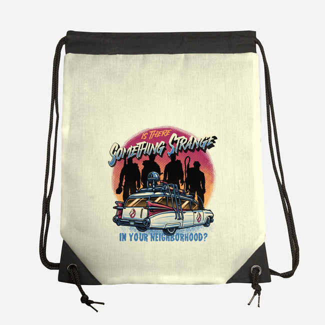 Strange Neighborhood-None-Drawstring-Bag-glitchygorilla