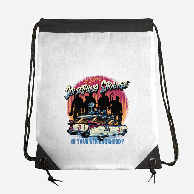 Strange Neighborhood-None-Drawstring-Bag-glitchygorilla