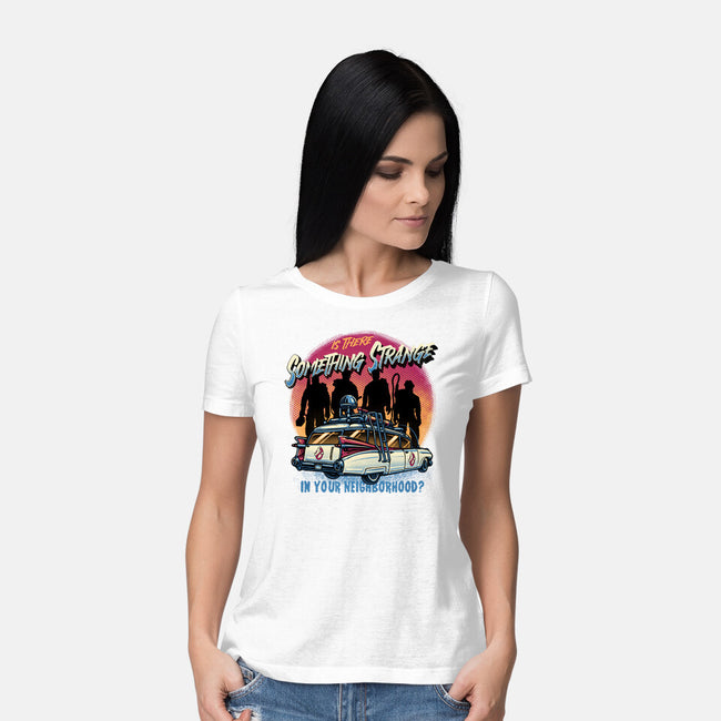Strange Neighborhood-Womens-Basic-Tee-glitchygorilla