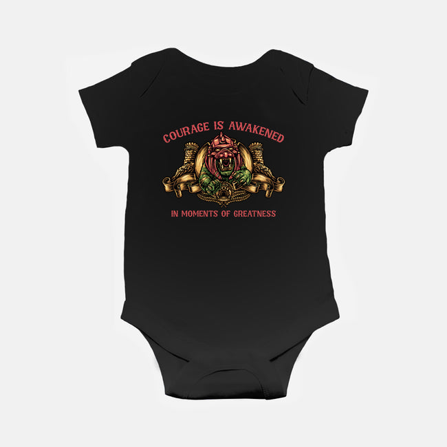 Courage Is Awakened-Baby-Basic-Onesie-glitchygorilla