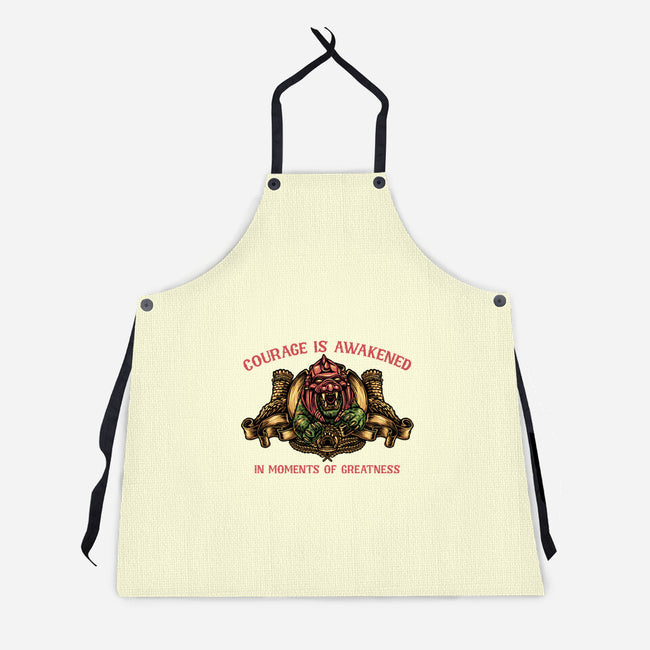 Courage Is Awakened-Unisex-Kitchen-Apron-glitchygorilla