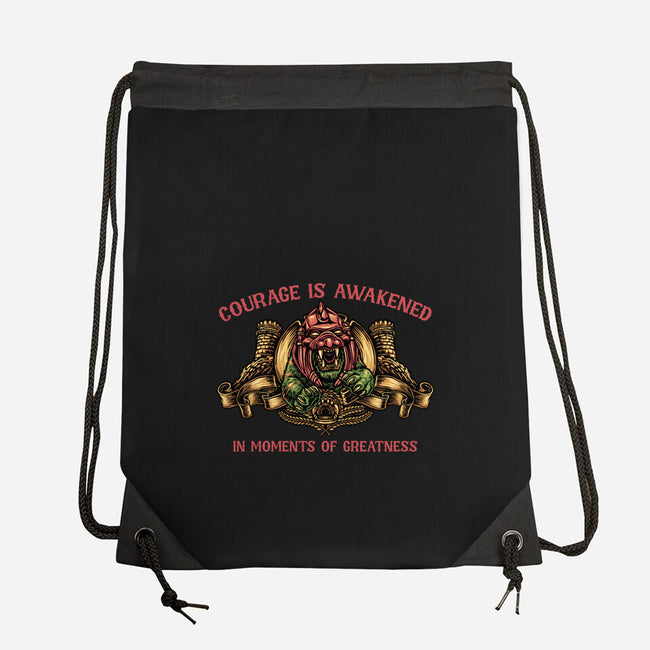 Courage Is Awakened-None-Drawstring-Bag-glitchygorilla