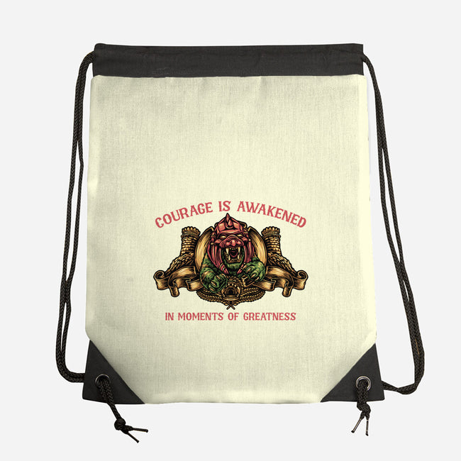 Courage Is Awakened-None-Drawstring-Bag-glitchygorilla