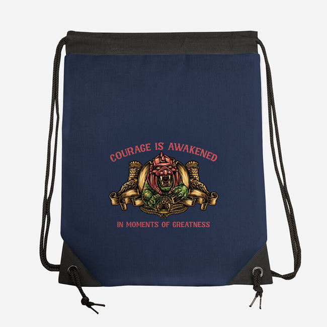 Courage Is Awakened-None-Drawstring-Bag-glitchygorilla
