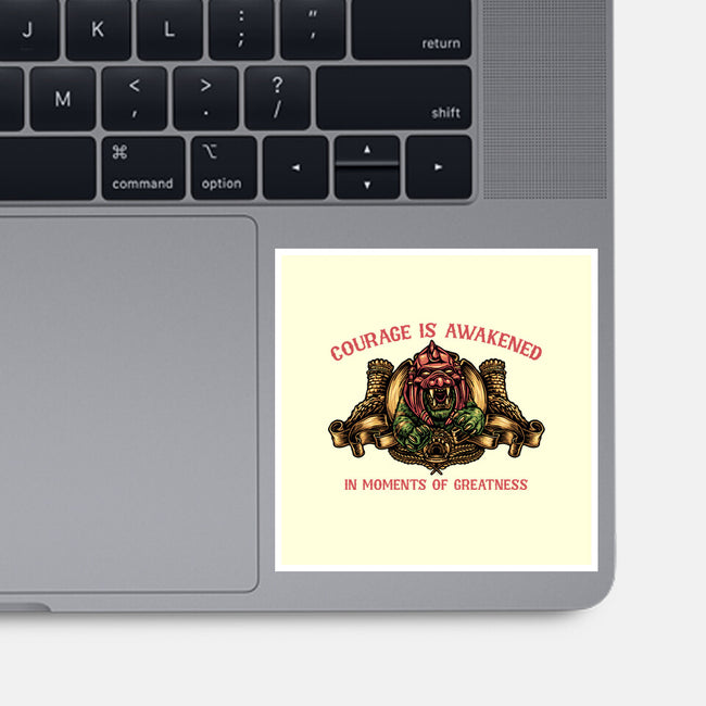 Courage Is Awakened-None-Glossy-Sticker-glitchygorilla