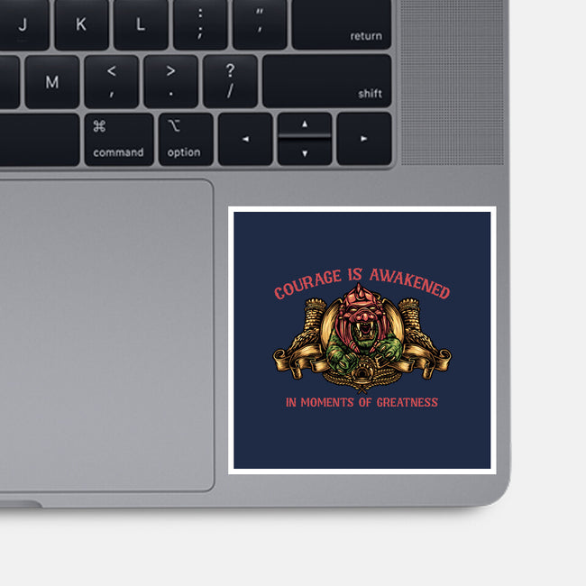 Courage Is Awakened-None-Glossy-Sticker-glitchygorilla